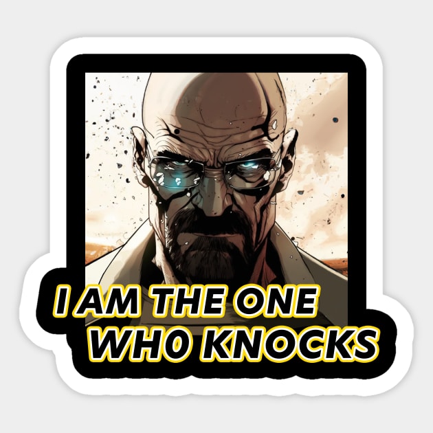 Walter White "I am the one who knocks!" Sticker by Jamesbartoli01@gmail.com
